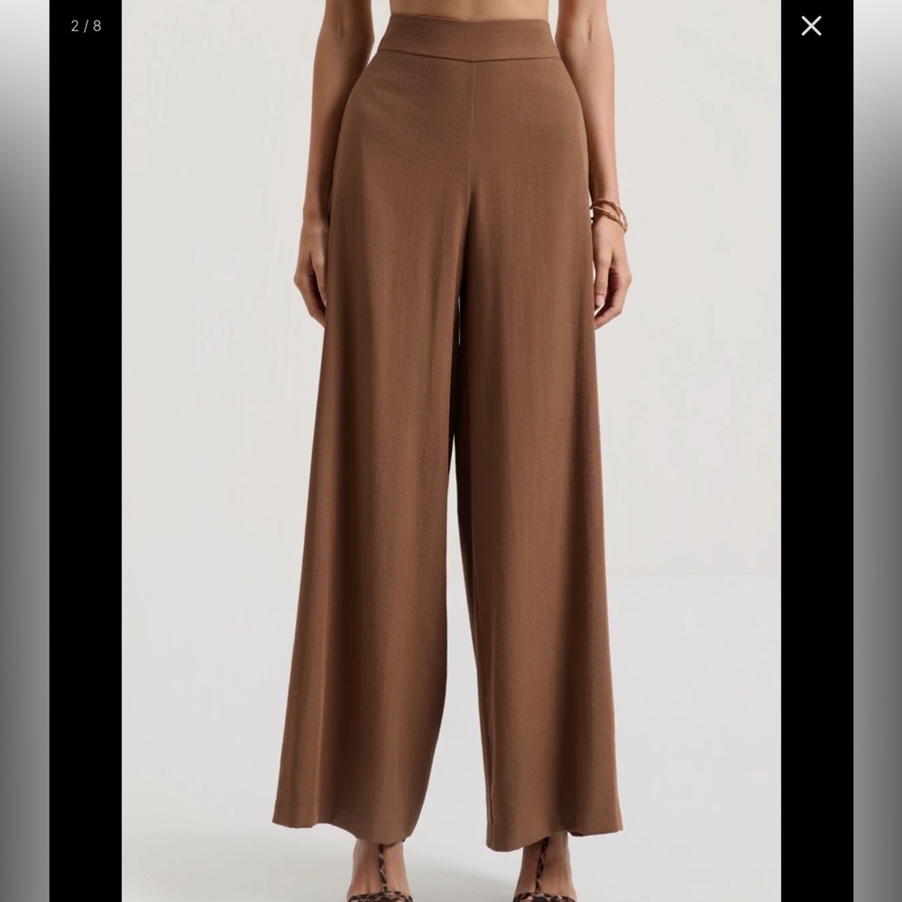 Brown Wide-Leg Pants / Made In Greece